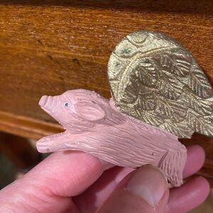 Stephen Huneck Pink Flying Pig PIN